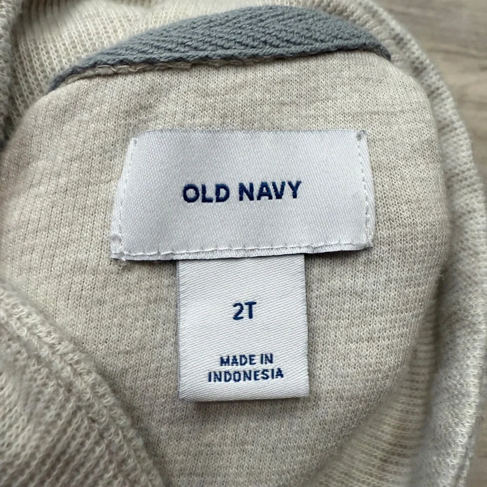 Old Navy Boys Gray Shawl Collar Button Pullover Sweater‎ 2T Toddler